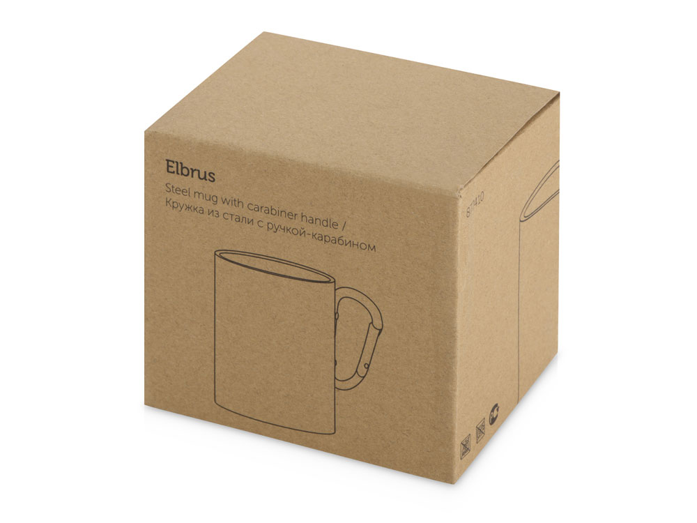 Кружка из стали с ручкой-карабином Elbrus