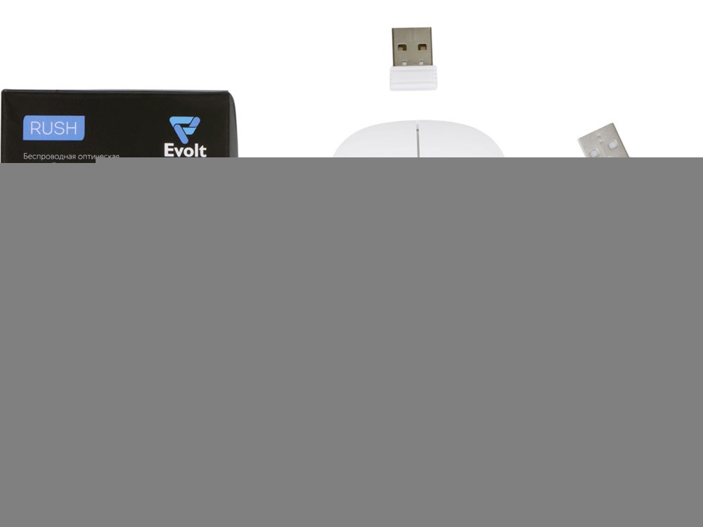 Беспроводная мышь со встроенным аккумулятором Rush, адаптер USB-A