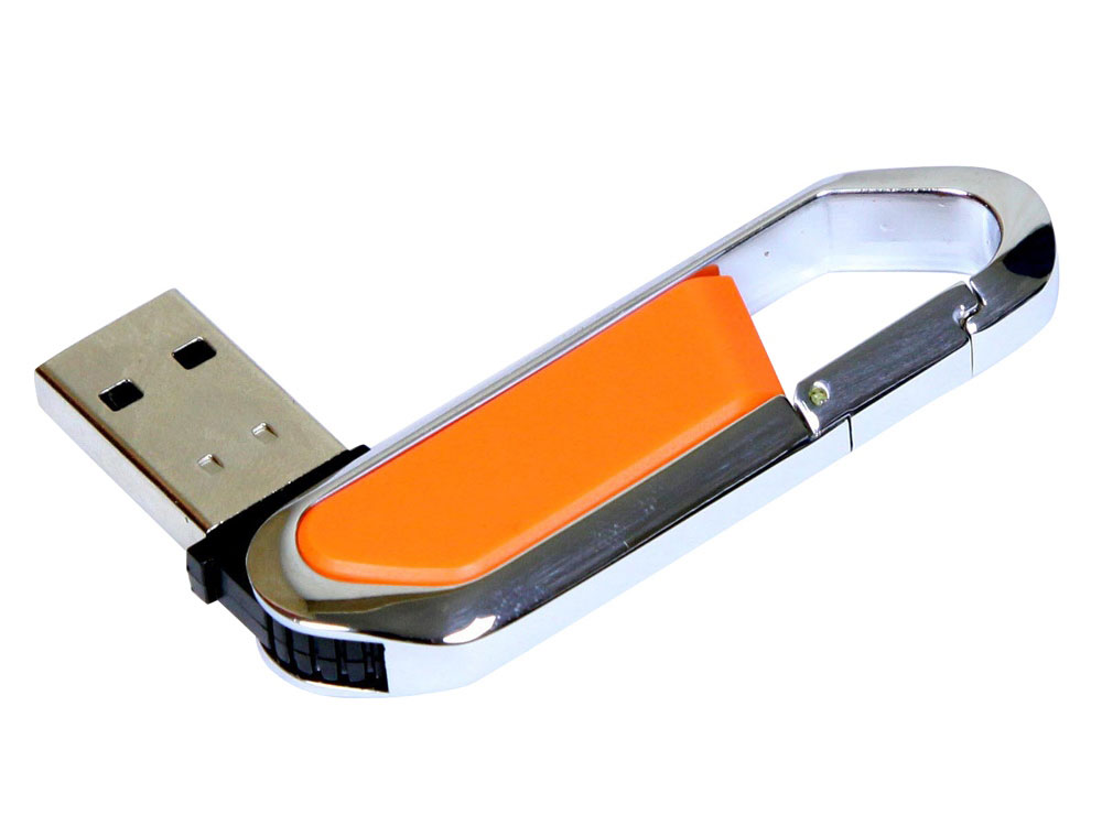 Флеш-накопитель USB 2.0 объемом 8 ГБ в форме карабина
