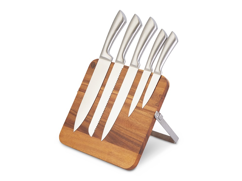 Набор ножей на магнитной подставке Терон