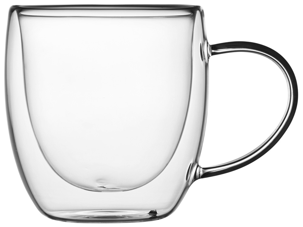 Кружка с двойными стенками на подставке с ложкой Teatrio