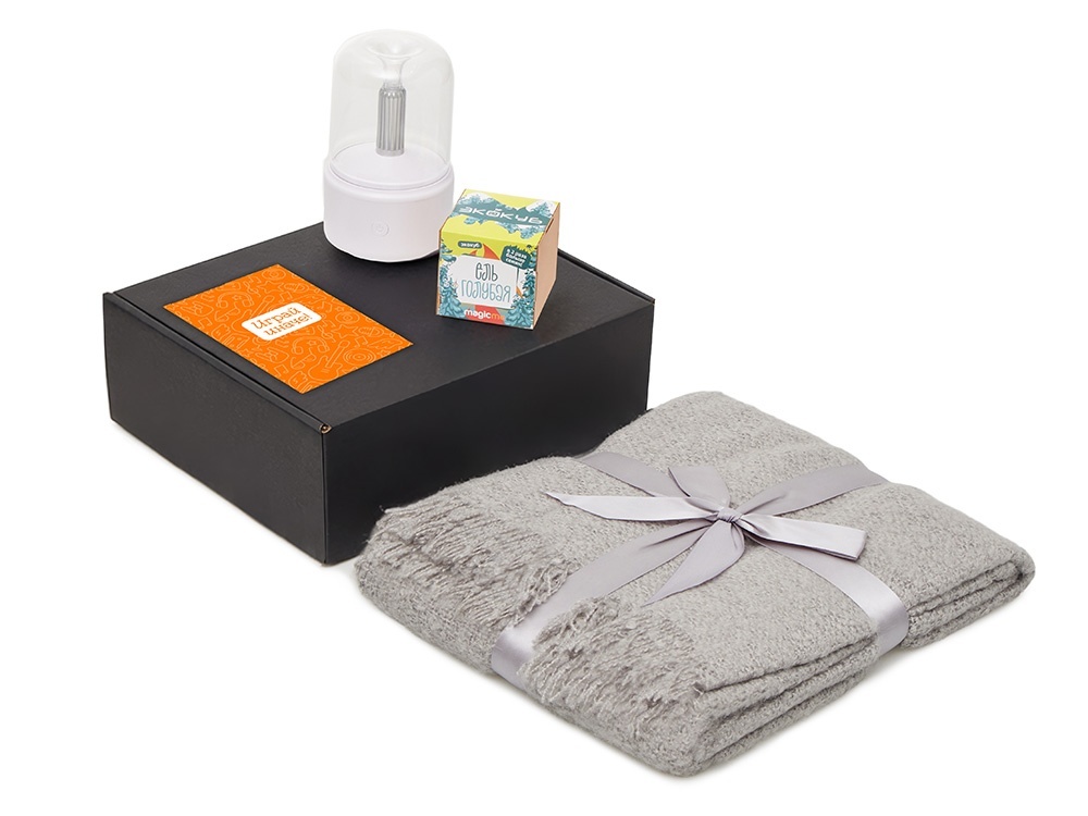 Подарочный набор Re:y. Grow с пледом, увлажнителем и набором для выращивания