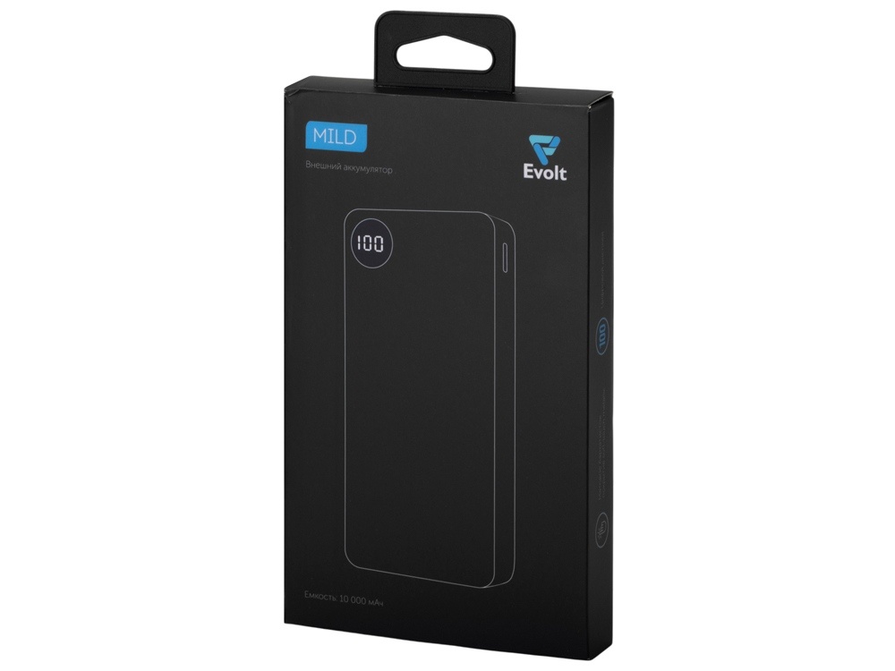 Внешний аккумулятор Mild, металлик soft-touch, 10 000 mAh