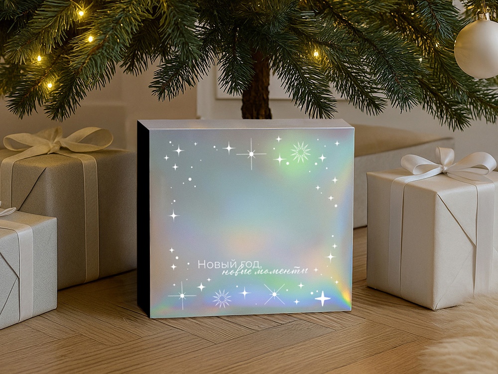 Подарочная коробка с голографическим шубером Aurora, L