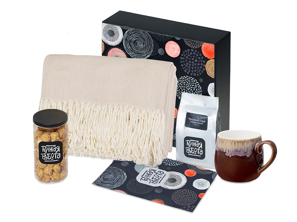 Подарочный набор Re:y. Haven  с пледом, кружкой и чаем