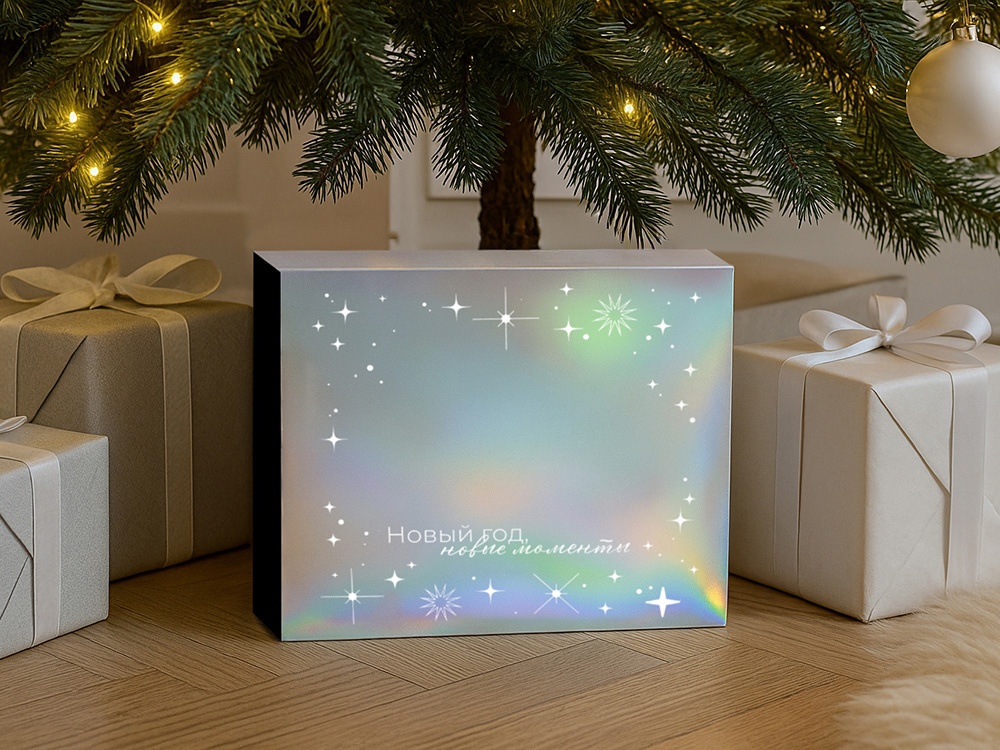 Подарочная коробка с голографическим шубером Aurora, L