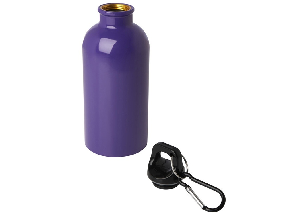 Одностенная бутылка для воды с карабином Oregon, 400 мл