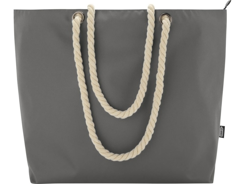 Пляжная сумка-холодильник Panama GRS из переработанных материалов с ручками-шнурками