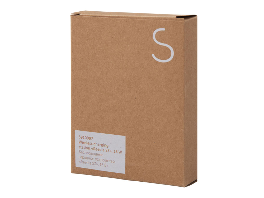 Беспроводное зарядное устройство с подсветкой лого Reedia S3, 15 Вт