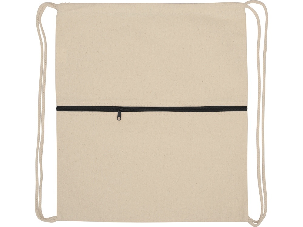 Рюкзак-мешок Lark из хлопка 180 г/м2 с цветной молнией