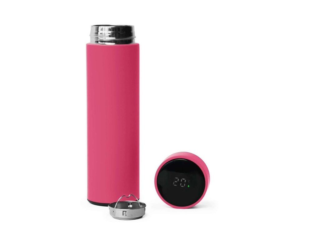 Термос FAMILY MARK LED, индикатор, soft touch