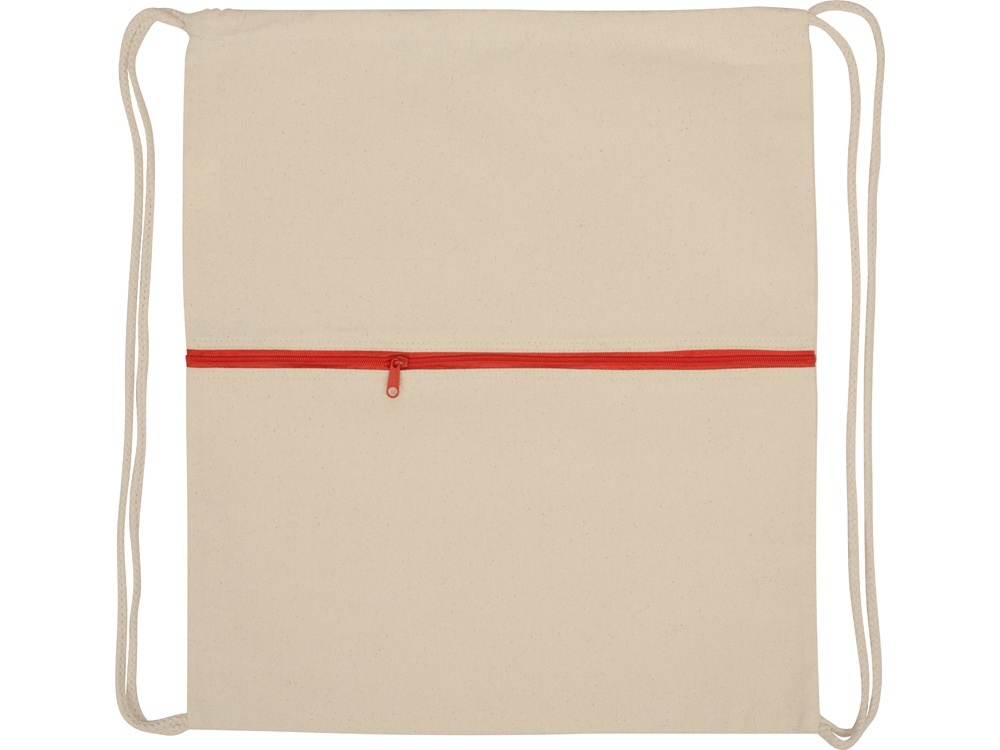 Рюкзак-мешок Lark из хлопка 180 г/м2 с цветной молнией