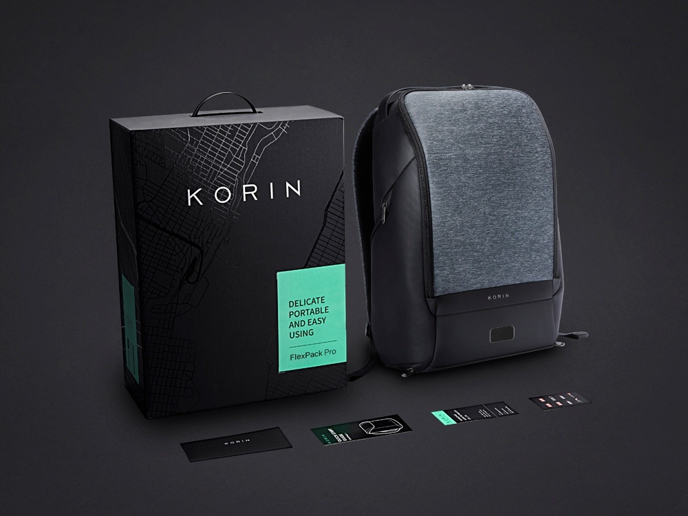 Водостойкий антикражный рюкзак FlexPackPro для ноутбука 15.6