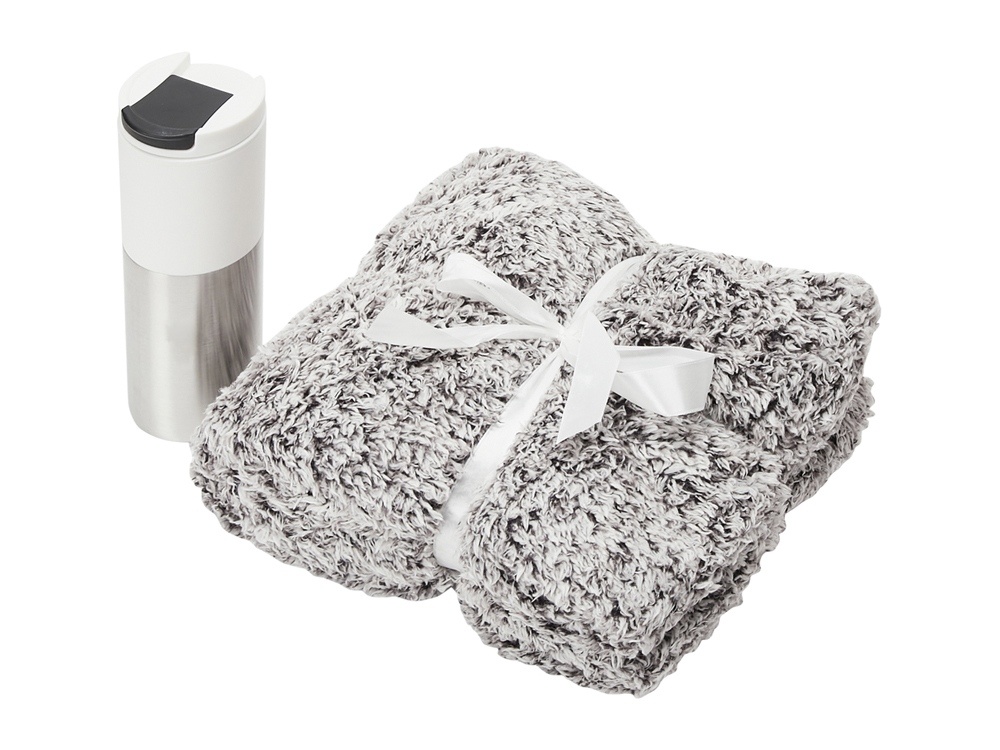 Подарочный набор Хюгге с пледом и термокружкой