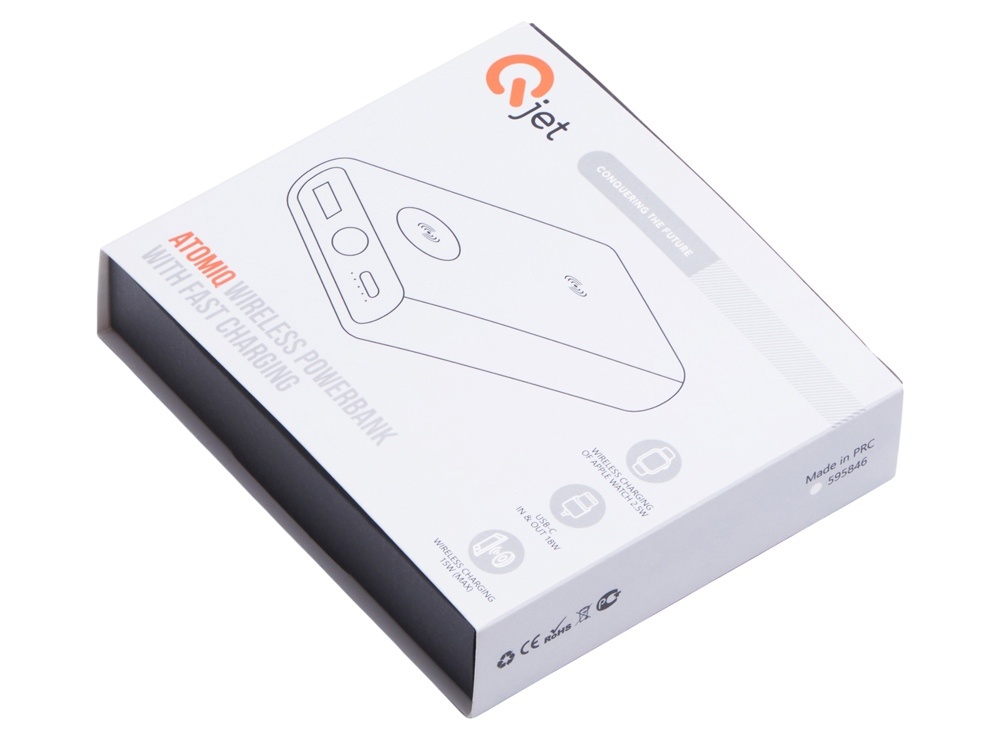 Внешний беспроводной аккумулятор 2-в-1 с функцией зарядки Apple Watch, QC/PD AtomIQ, 10000 мАч