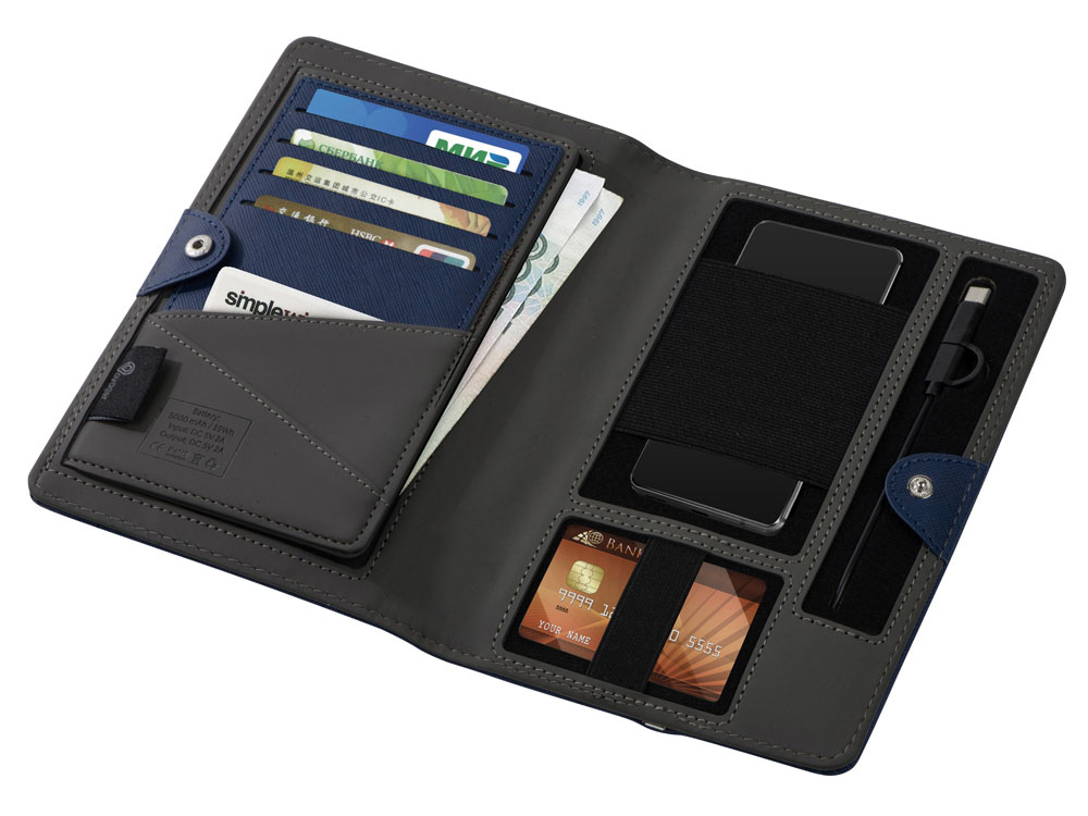 Органайзер с функцией беспроводной зарядки Manner, 5000 mAh